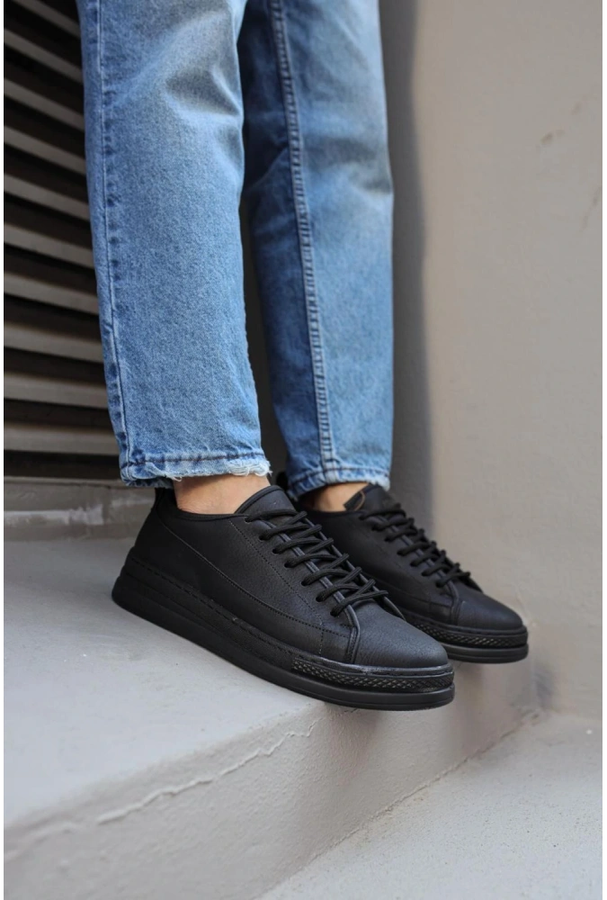 Shoecide Sneakers Ayakkabı 010 Siyah (siyah Taban)