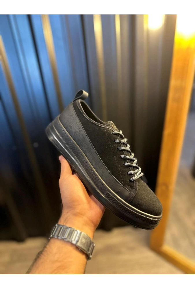 Shoecide Sneakers Ayakkabı 010 Siyah Süet (siyah Taban)