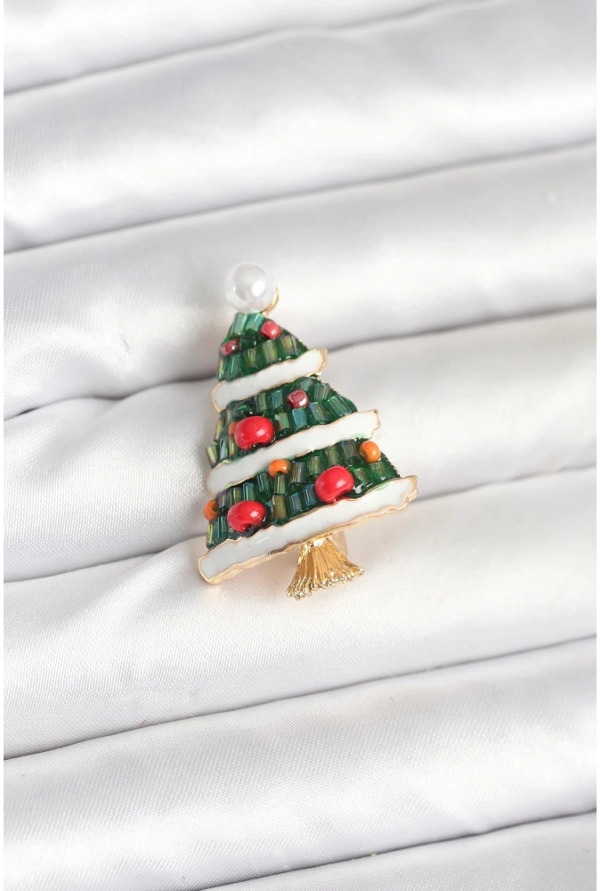 Shoecide Süslü Çam Ağacı Model Yılbaşı Temalı Broş