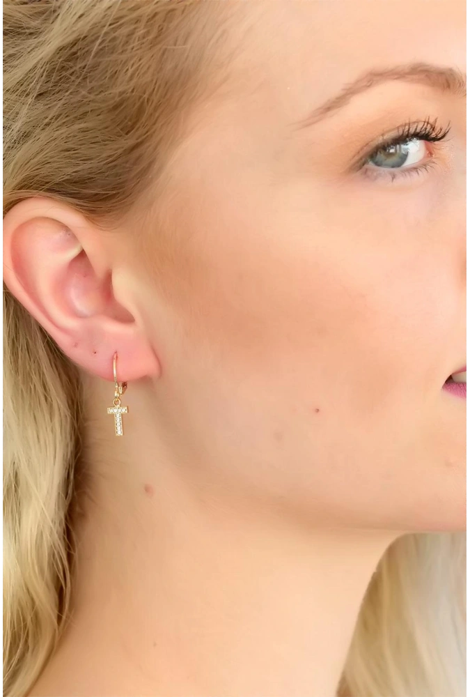 Shoecide T Harf Bayan Küpe