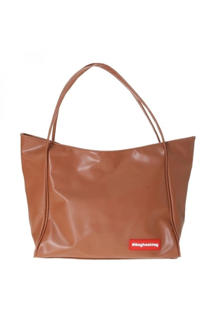 Shoecide Taba Soft Deri Fermuarlı Çanta