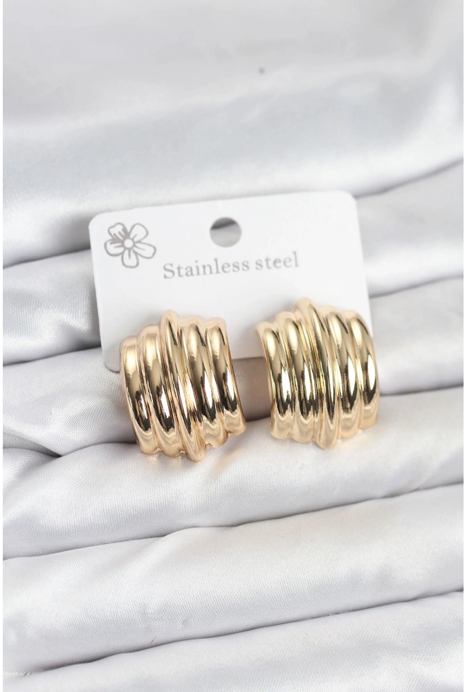 Shoecide Vintage Model 316l Çelik Gold Renk Kadın Küpe