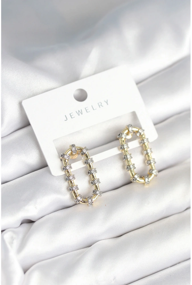 Shoecide Vintage Model Halka Zirkon Taşlı Kadın Küpe