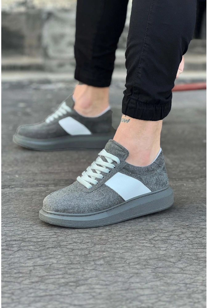 Shoecide Wg011 Gri Süet Erkek Casual Ayakkabı