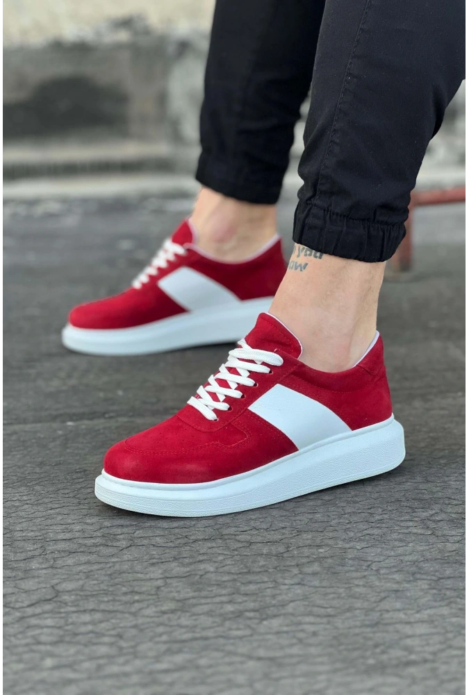Shoecide Wg011 Kırmızı Süet Erkek Casual Ayakkabı