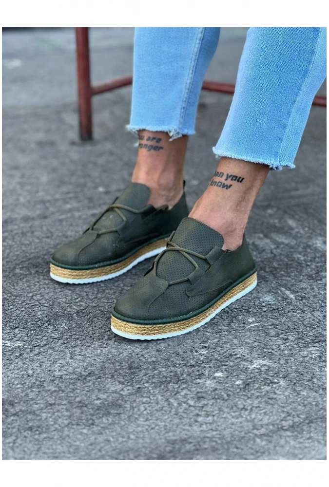 Shoecide Wg015 Haki Erkek Casual Ayakkabı