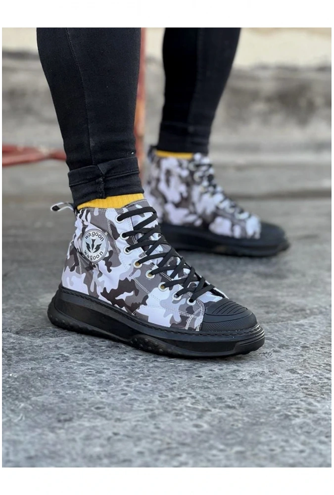 Shoecide Wg017 Acık Askeri Erkek Yarım Bilek Casual Ayakkabı