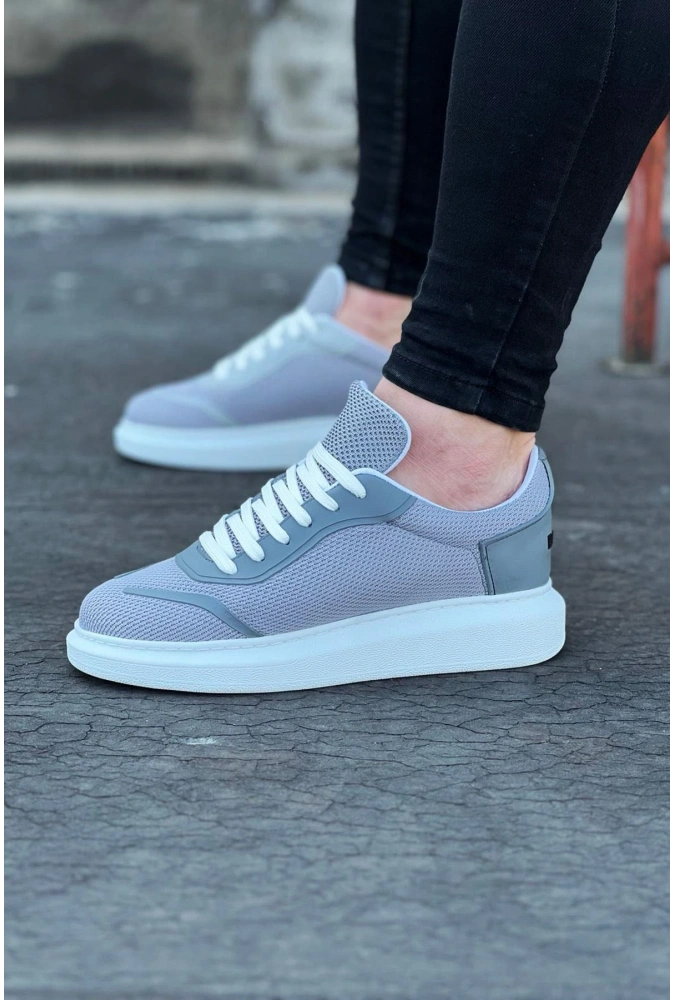 Shoecide Wg019 Gri Triko Erkek Casual Ayakkabı