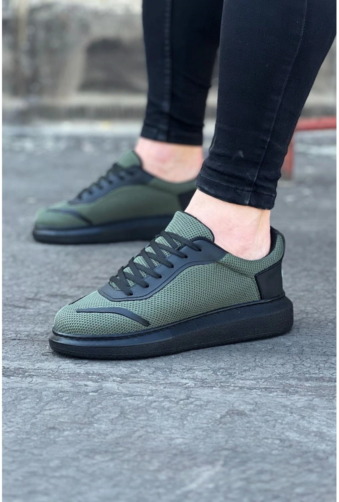 Shoecide Wg019 Haki Triko Erkek Casual Ayakkabı