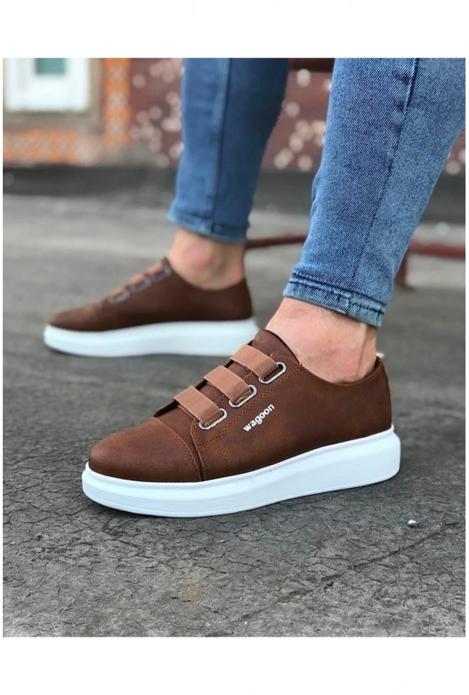 Shoecide Wg026 Taba Kalın Taban Casual Erkek Ayakkabı