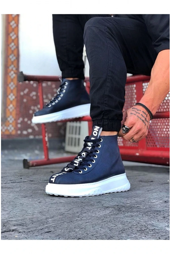 Shoecide Wg03 Lacivert Erkek Yarım Bilek Bot