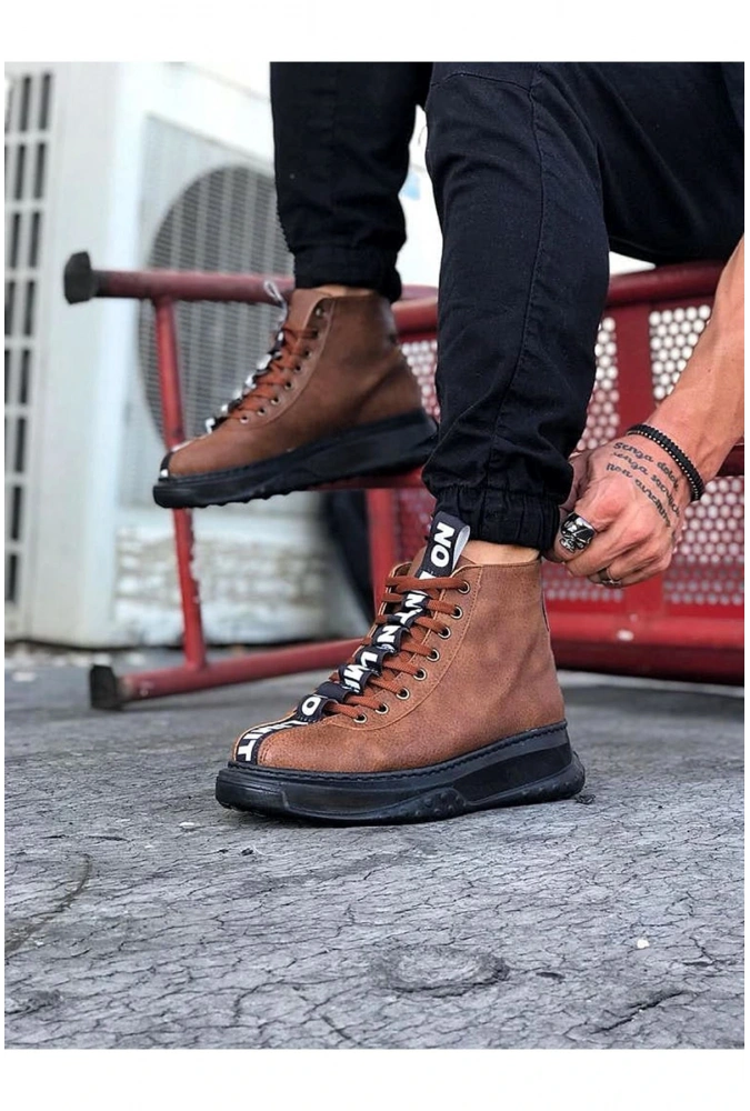 Shoecide Wg03 Taba Kömür Erkek Yarım Bilek Bot