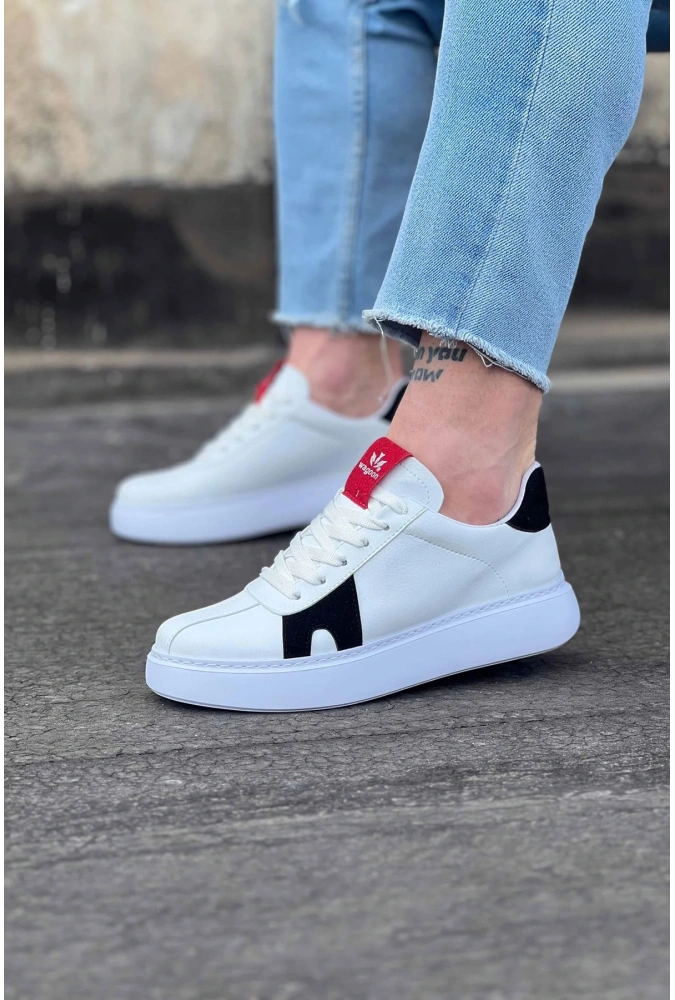 Shoecide Wg040 Beyaz Siyah Erkek Casual Ayakkabı