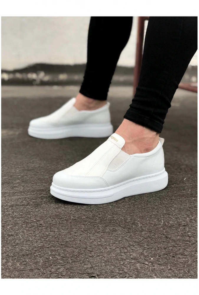 Shoecide Wg049 Beyaz Düz Casual Erkek Ayakkabı