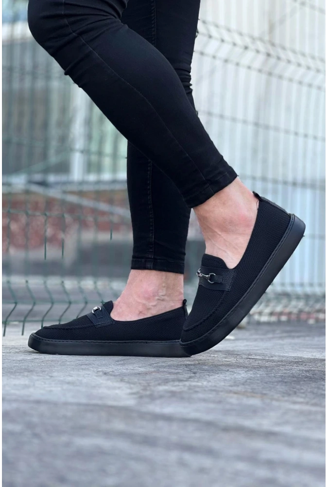 Shoecide Wg060 Kömür Triko Babet Erkek Casual Ayakkabı