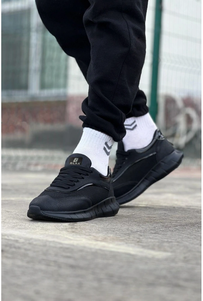 Shoecide Wg062 Kömür Triko Erkek Spor Ayakkabı