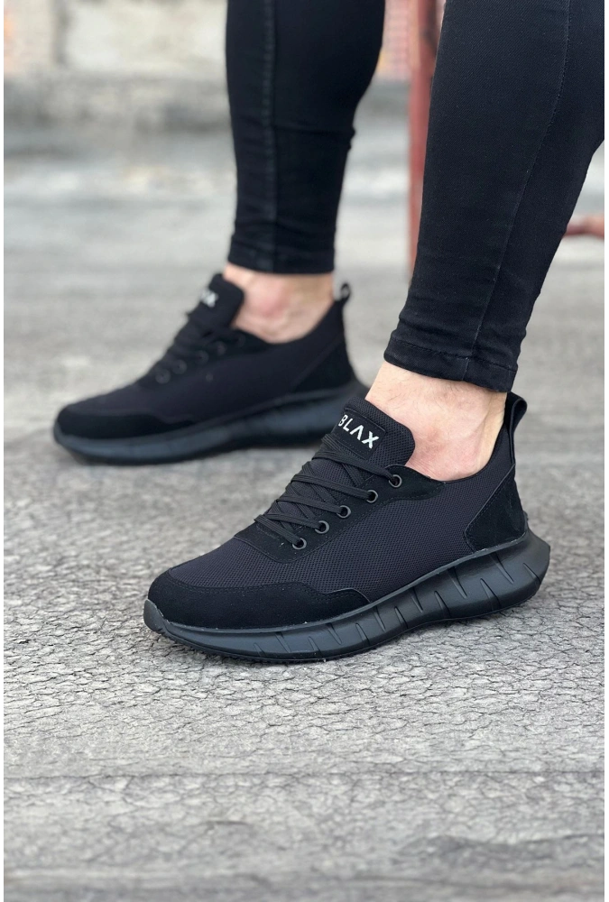 Shoecide Wg063 Kömür Triko Erkek Spor Ayakkabı