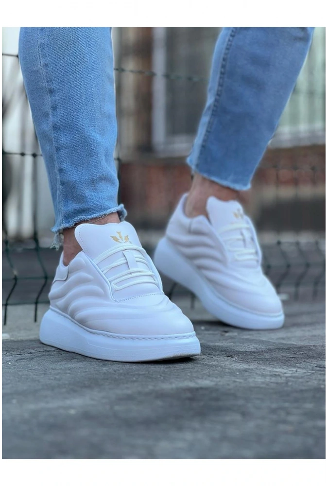 Shoecide Wg094 Beyaz Cilt Erkek Casual Ayakkabı