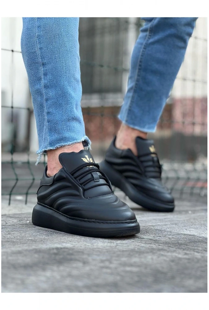 Shoecide Wg094 Kömür Cilt Erkek Casual Ayakkabı