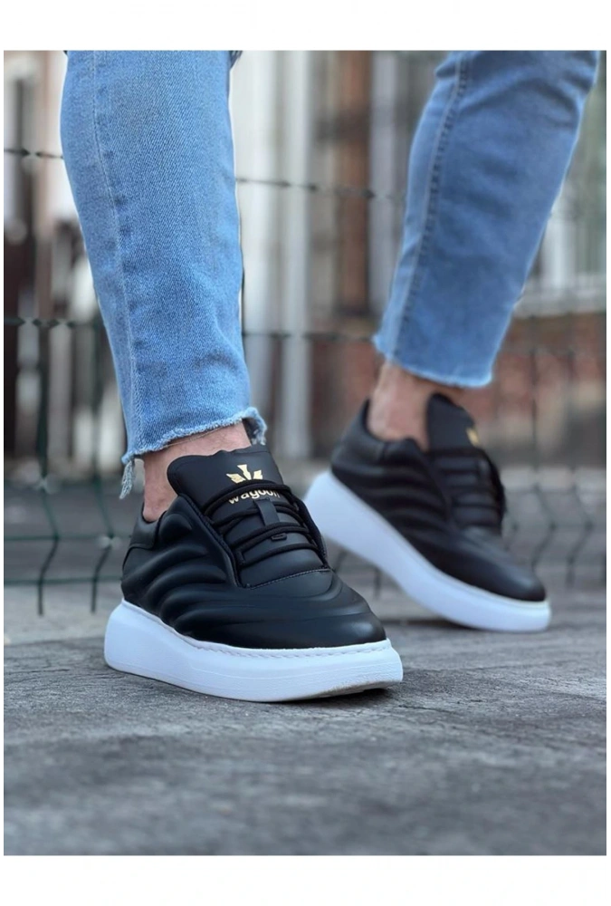 Shoecide Wg094 Siyah Cilt Erkek Casual Ayakkabı