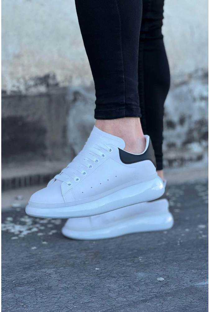 Shoecide Wg095 Beyaz Siyah Erkek Casual Ayakkabı