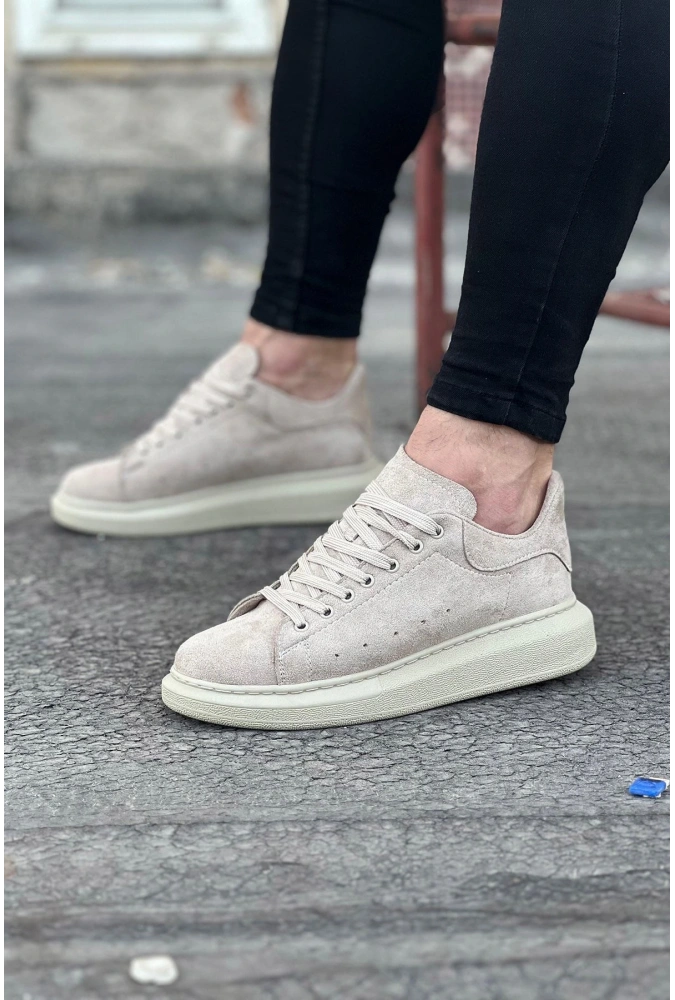 Shoecide Wg096 Bej Süet Günlük Erkek Casual Ayakkabı