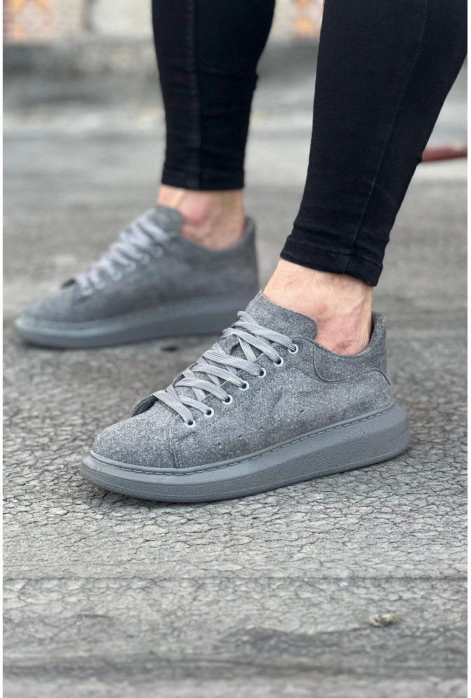 Shoecide Wg096 Gri Süet Günlük Erkek Casual Ayakkabı