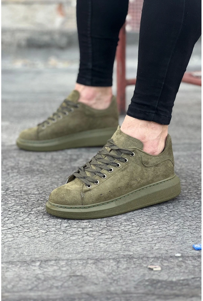 Shoecide Wg096 Haki Süet Günlük Erkek Casual Ayakkabı