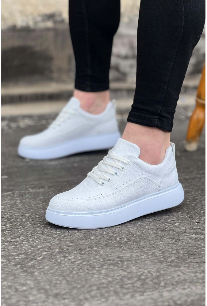 Shoecide Wg162 Beyaz Ortopedik Taban Erkek Casual Ayakkabı
