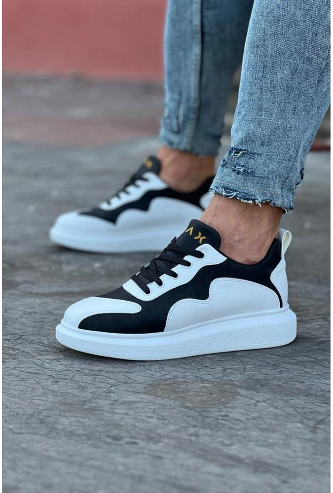 Shoecide Wg301 Beyaz Siyah Erkek Casual Ayakkabı