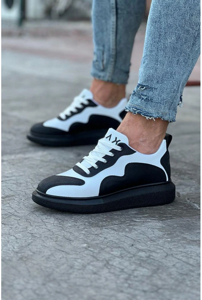 Shoecide Wg301 Kömür Beyaz Erkek Casual Ayakkabı