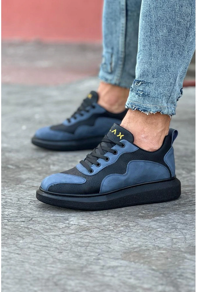 Shoecide Wg301 Kömür Mavi Erkek Casual Ayakkabı