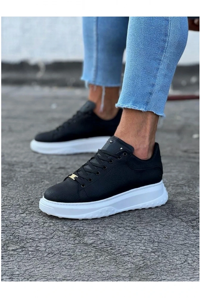 Shoecide Wg501 Siyah Erkek Yüksek Taban Ayakkabı