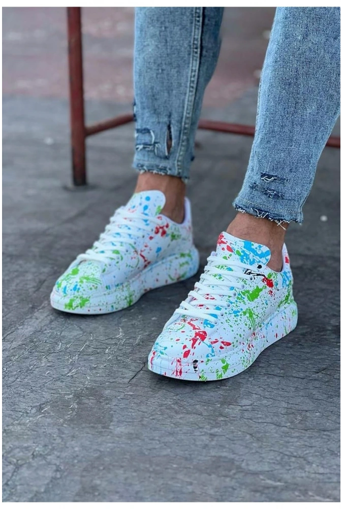 Shoecide Wg501 Yeşil Boyalı Erkek Casual Ayakkabı