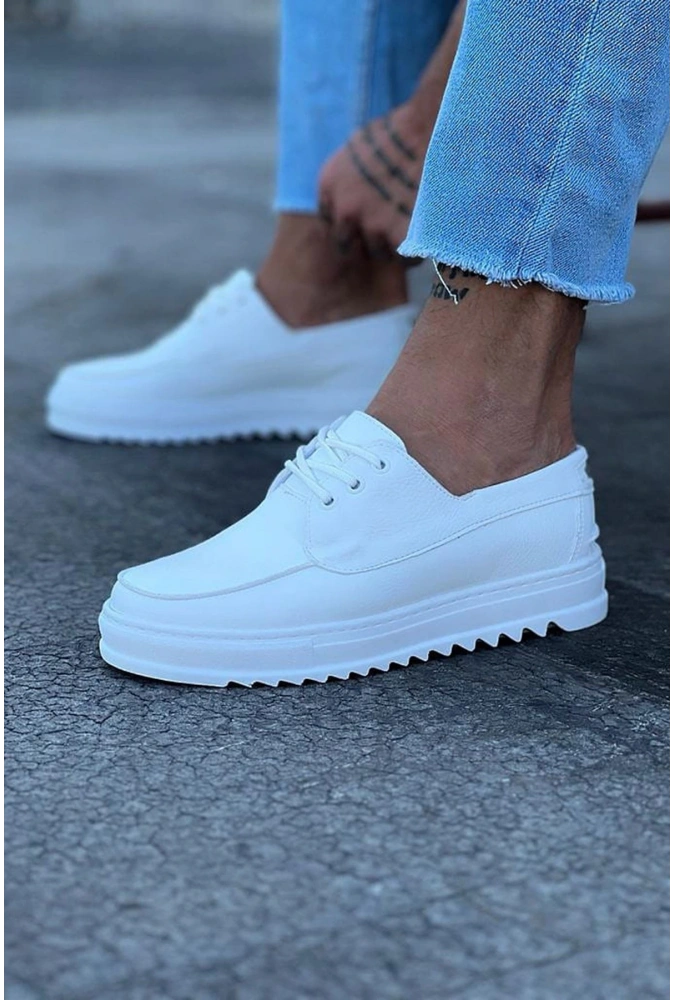 Shoecide Wg506 Beyaz Erkek Saraclı Casual Ayakkabı