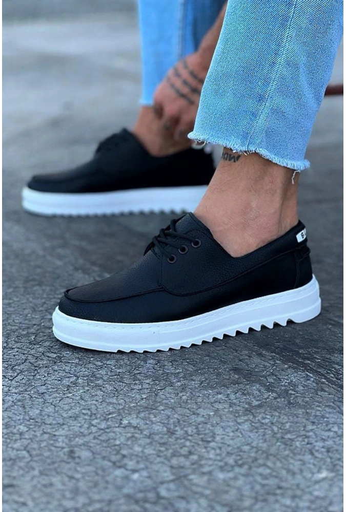 Shoecide Wg506 Siyah Erkek Saraclı Casual Ayakkabı