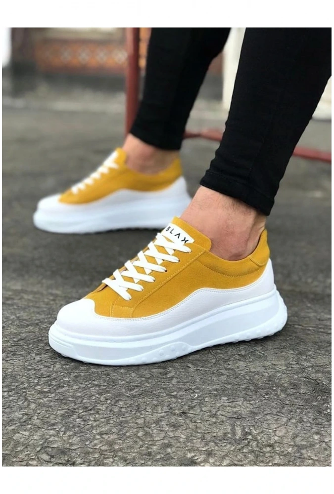 Shoecide Wg507 Beyaz Sarı Erkek Ayakkabı