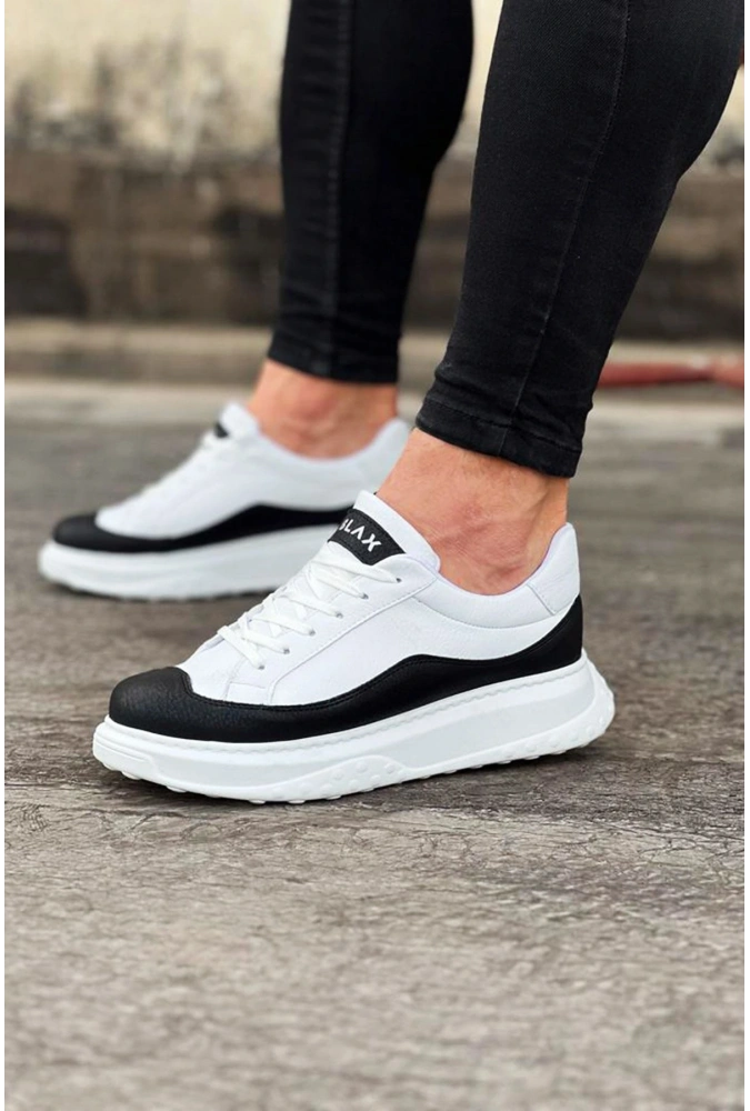 Shoecide Wg507 Beyaz Siyah Beyaz Erkek Ayakkabı