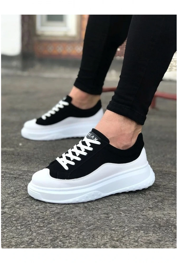 Shoecide Wg507 Beyaz Siyah Erkek Ayakkabı