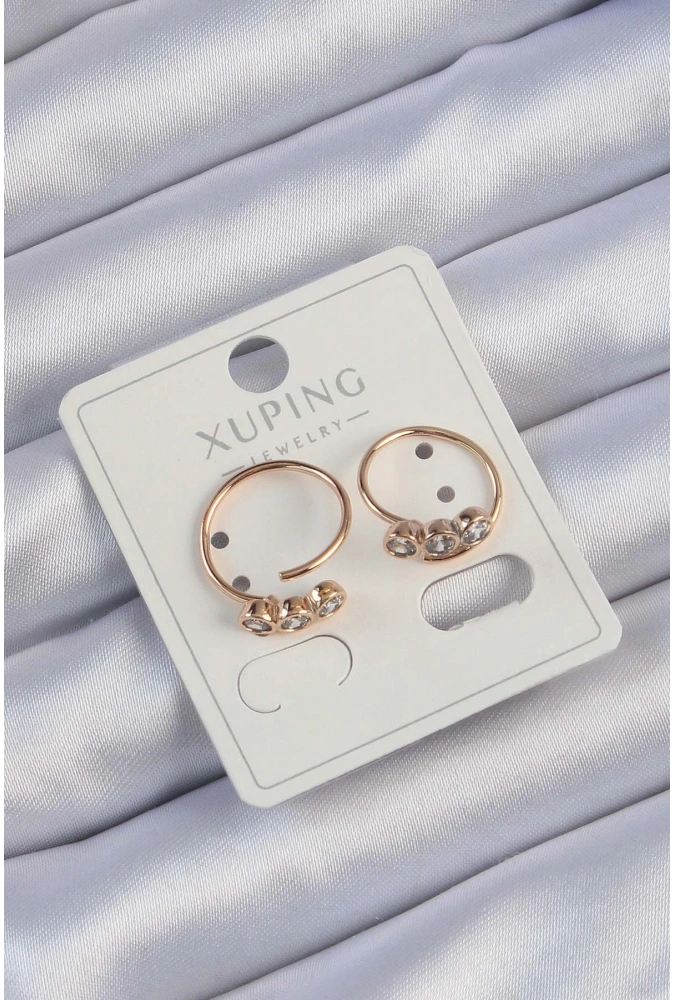 Shoecide Xuping Rose Renk Zirkon Taşlı Su Yolu Küpe