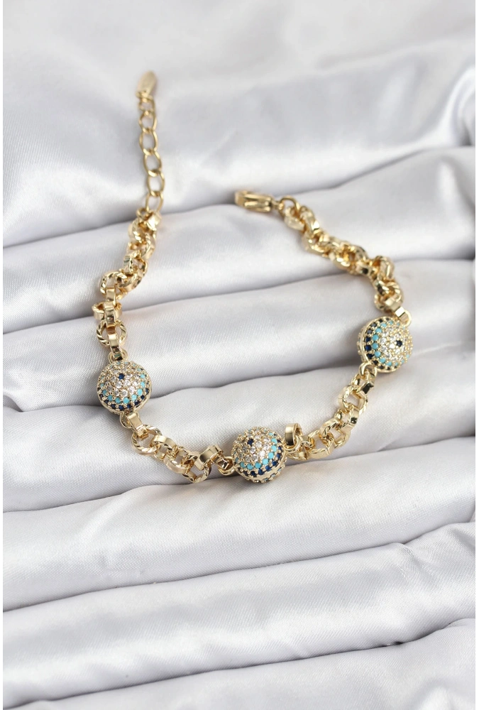 Shoecide Xuping Vıp Nazarlı Gold Renk Bileklik