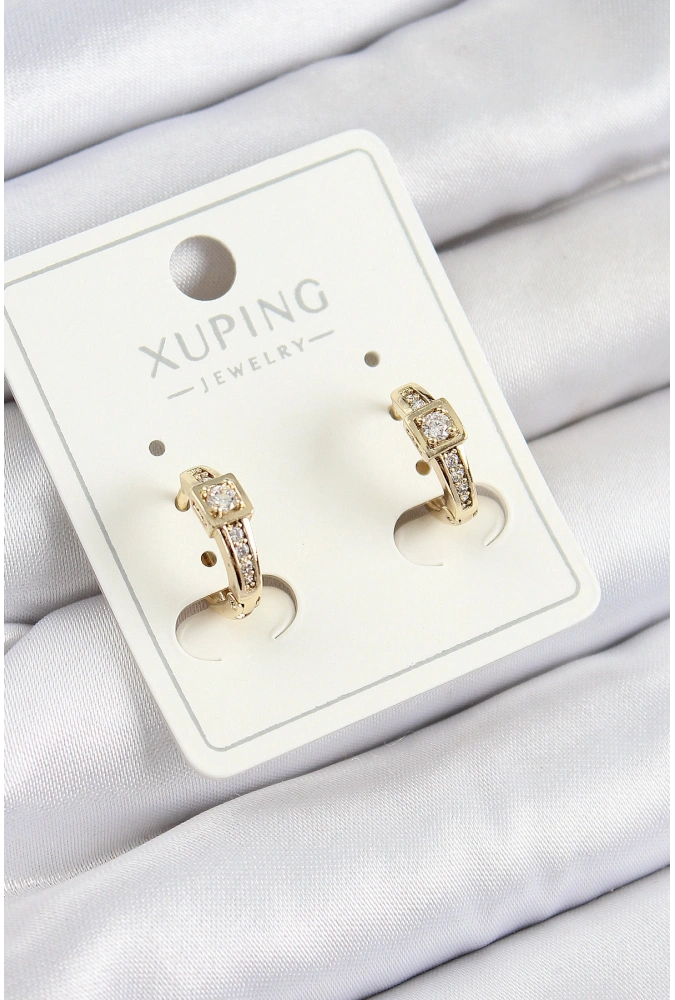 Shoecide Xuping Zirkon Taşlı Kemer Model Gold Renk Kadın Küpe
