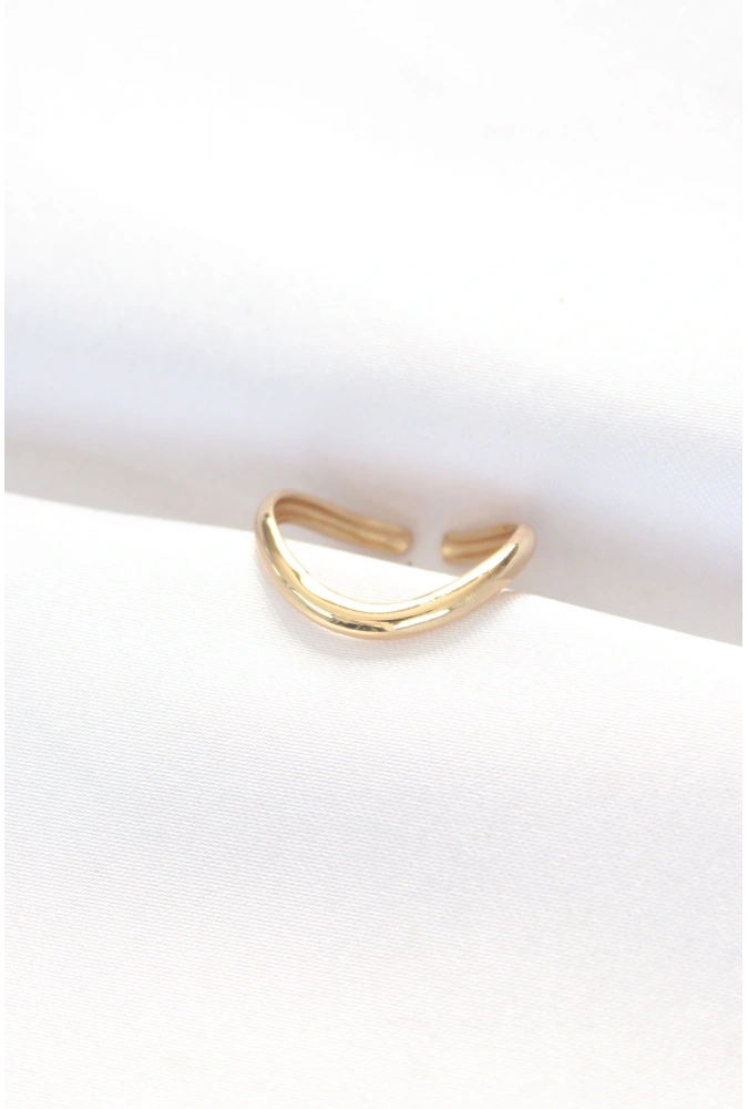 Shoecide Yassı Gold Renk Ayarlanabilir Yüzük