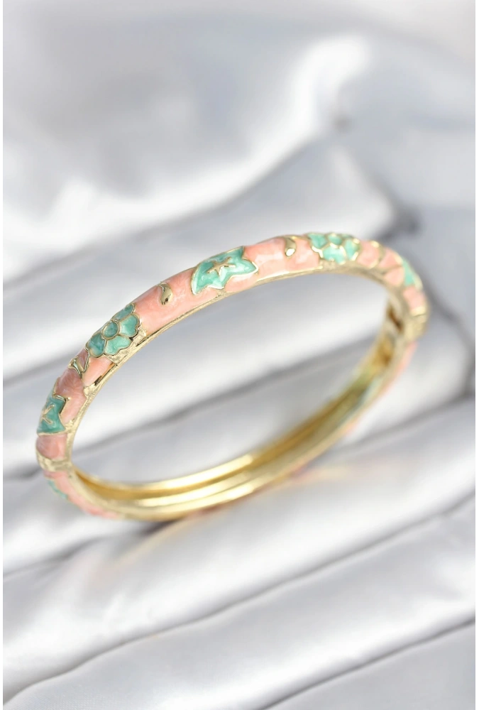 Shoecide Yeşil Renk Detaylı Mineli Kelepçe