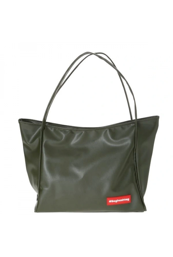 Shoecide Yeşil Soft Deri Fermuarlı Çanta