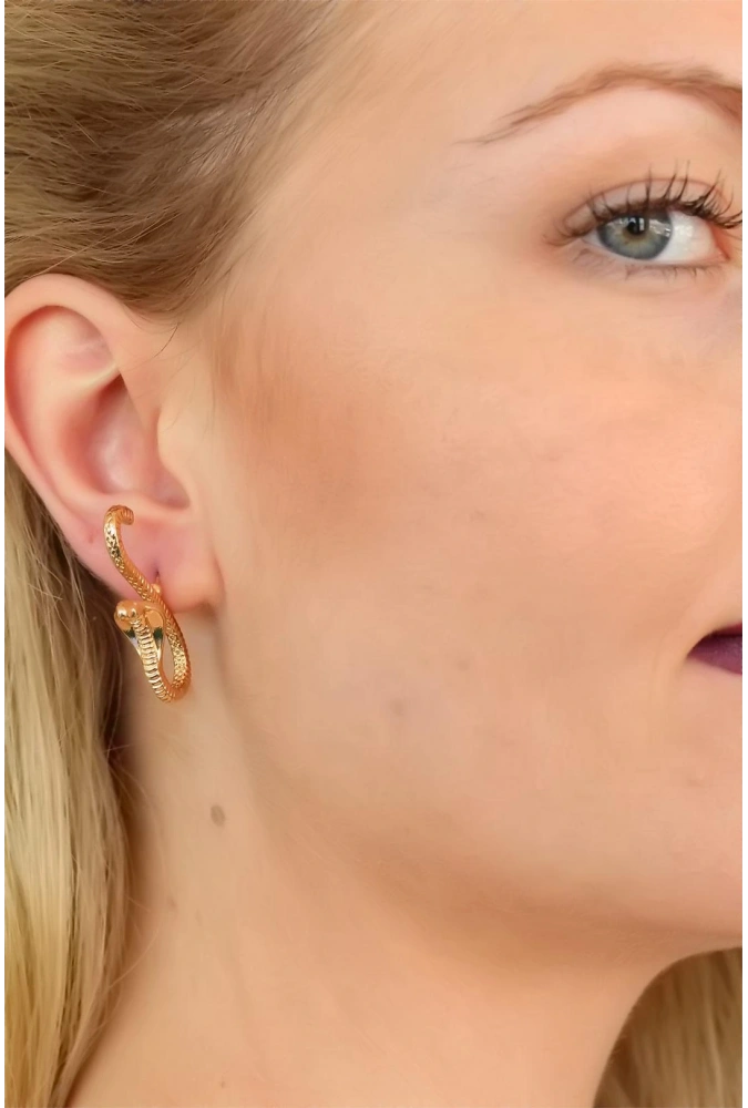 Shoecide Yılan Tasarım Bayan Küpe