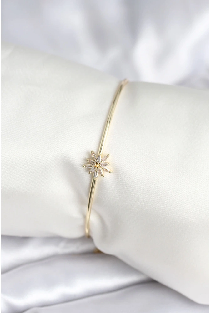 Shoecide Yıldız Figürlü Gold Renk Pirinç Kadın Bileklik