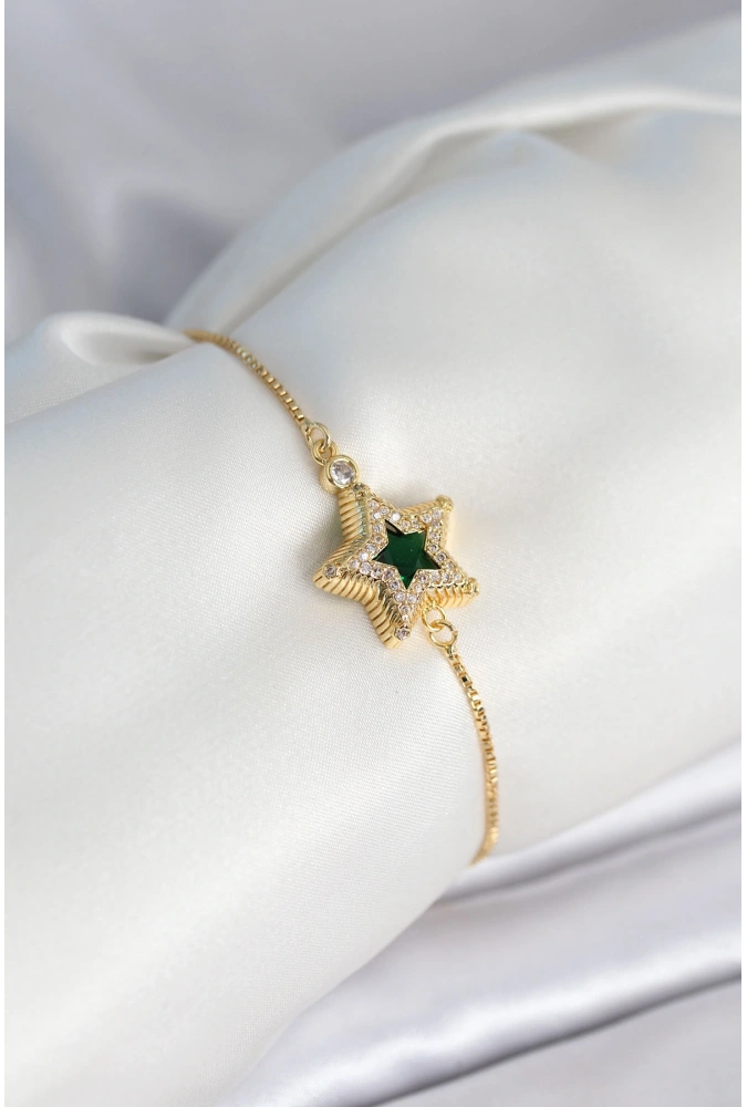 Shoecide Yıldız Model Asansörlü Gold Renk Kadın Bileklik