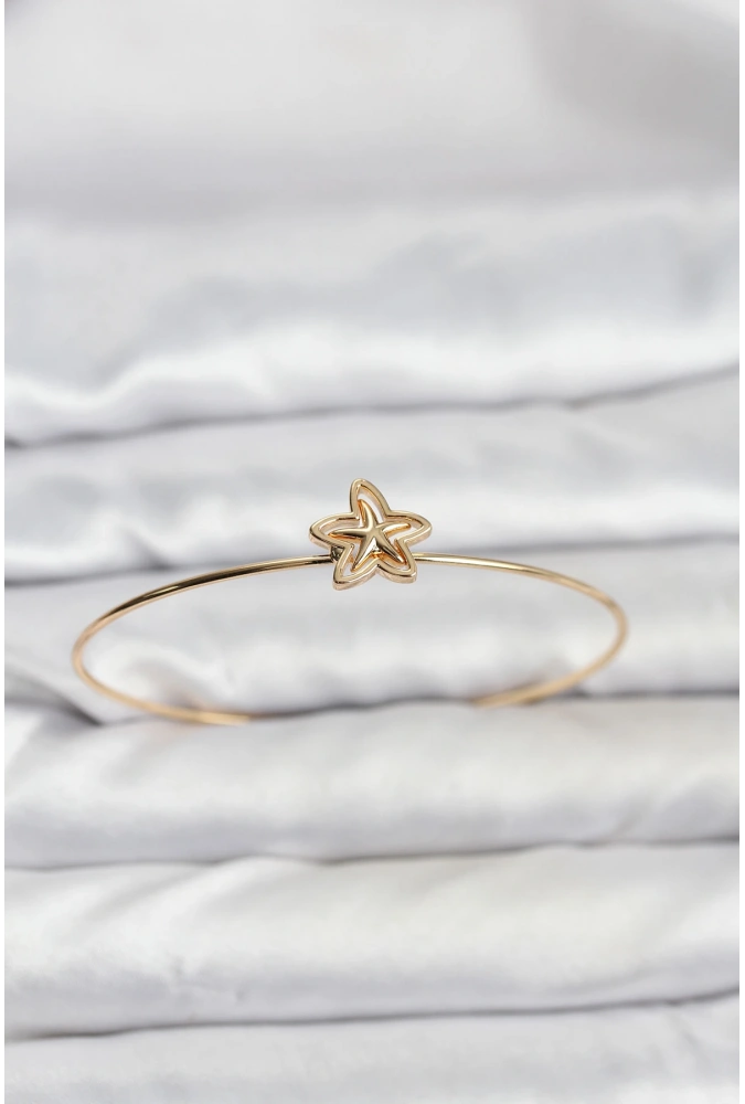 Shoecide Yıldız Model Gold Renk Bileklik
