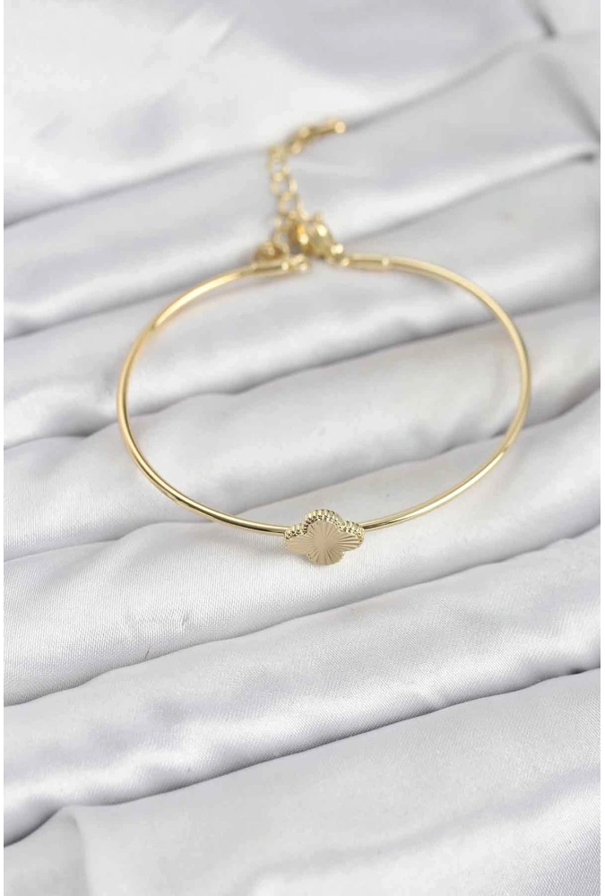 Shoecide Yonca Model Gold Renk Kadın Bileklik